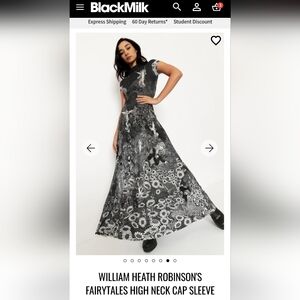 NWT Blackmilk William Heath Robinsons FAIRYTALES MAXI DRESS Sz Med